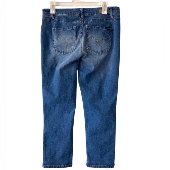 D Jeans Womens Slim Skinny Blue Stretch Dark Wash Mid Rise Denim 10 - Picture 4 of 7